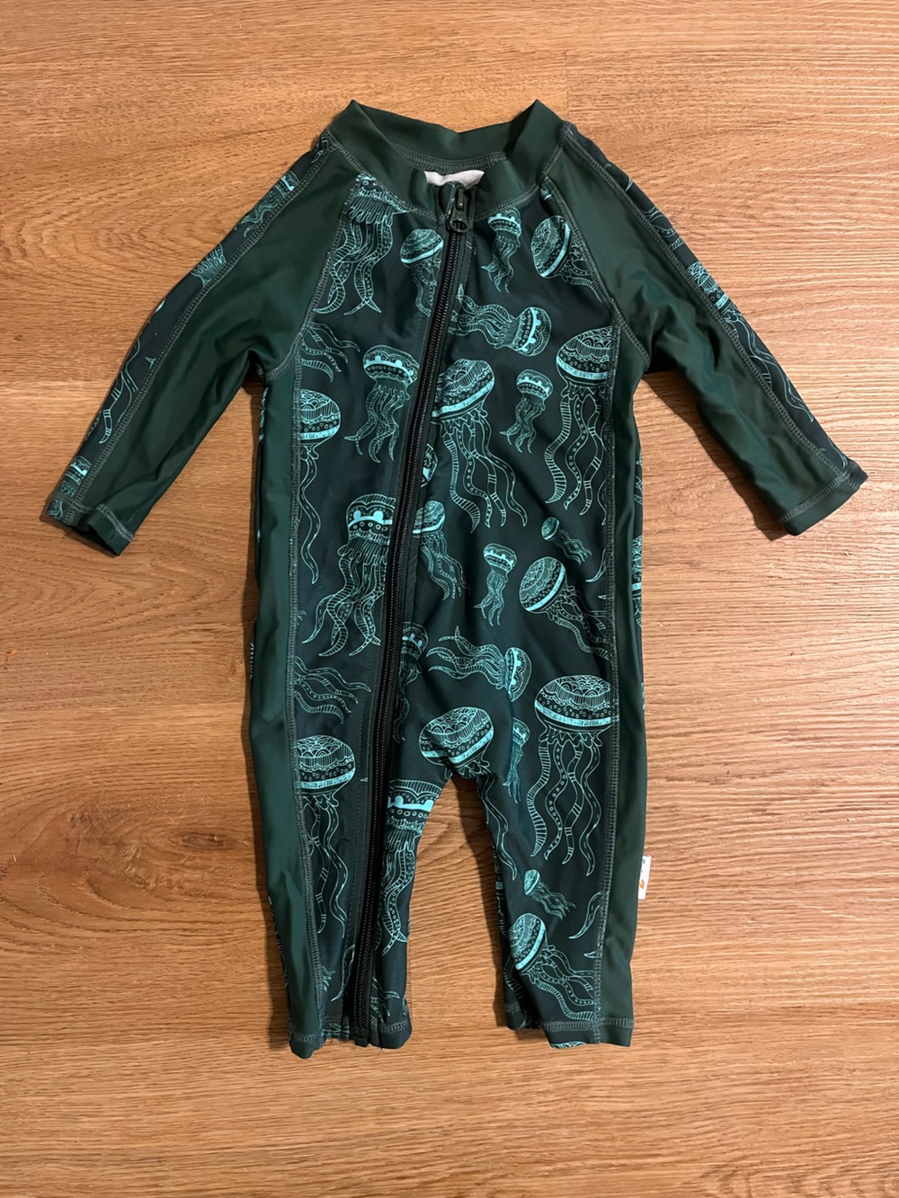 Swimzip Sunsuit Long-Sleeve Romper Swimsuit Rashguard - Jelly Jellyfish Green